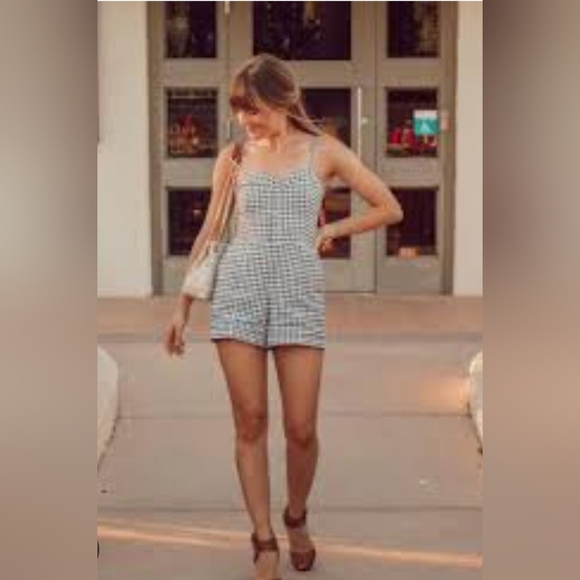 Abercrombie & Fitch Pants - Abercrombie & Fitch Gingham Romper Small